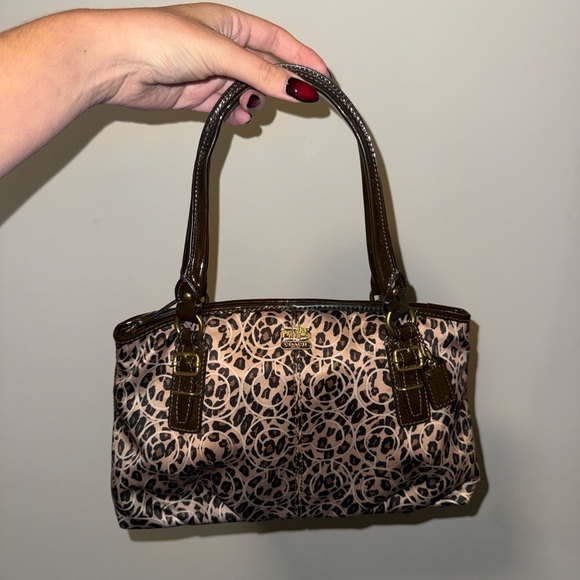 Coach Madison Leopard Small Shoulder Bag - Picture 1 of 5